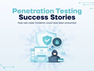 Visual explaining penetration testing as a simulated cyber attack used to identify system vulnerabilities.
