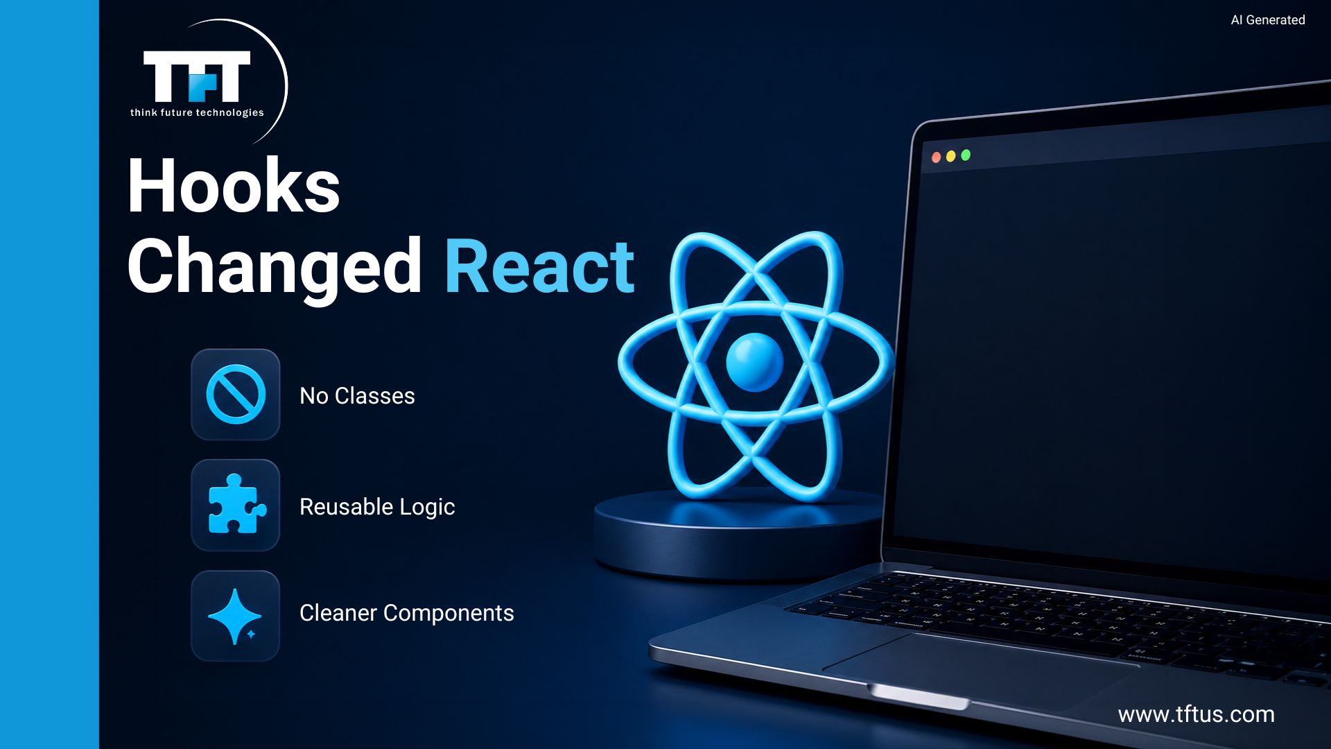 How React Hooks changed React development by replacing class components with reusable logic, cleaner code, and modern functional component architecture