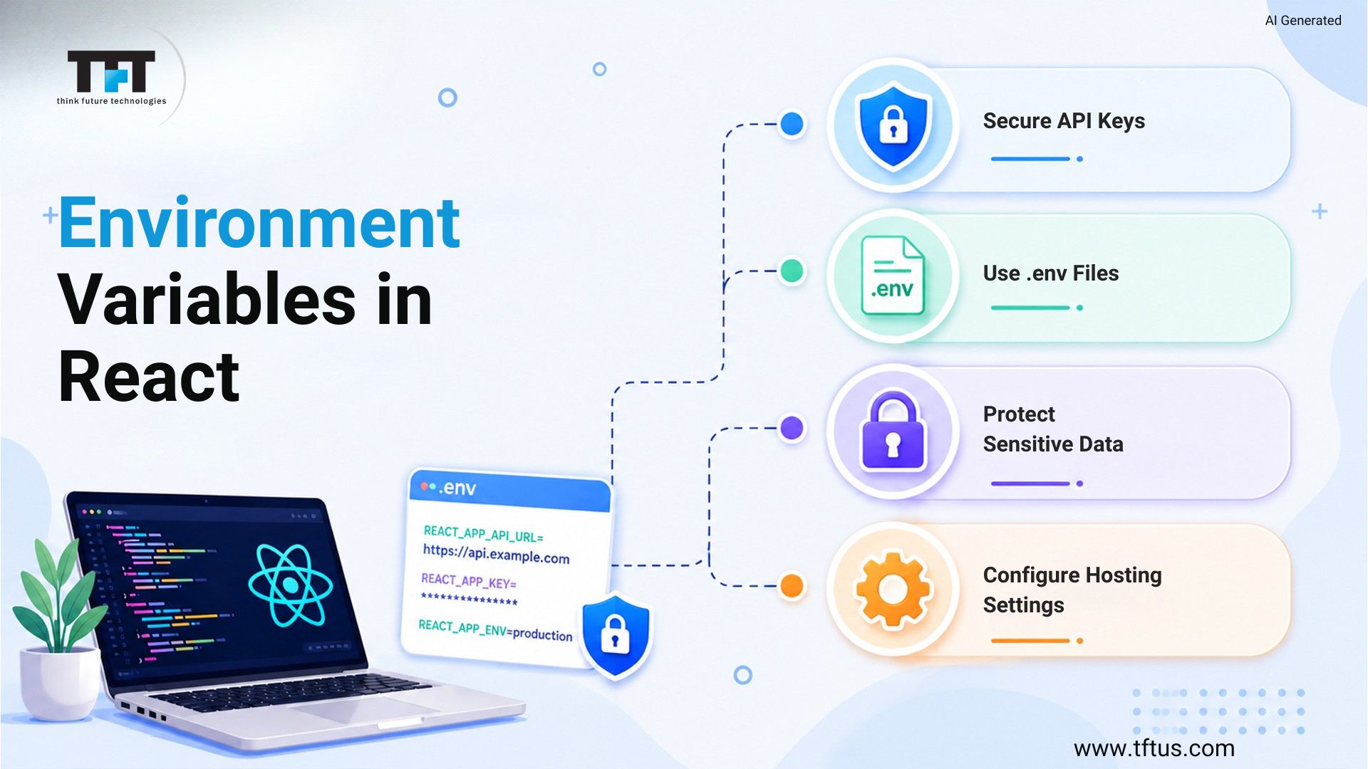 How to Deploy ReactJS App: Step-by-Step Guide for Beginners 5 Best practices for managing environment variables in React, including securing API keys, using .env files, protecting sensitive data, and configuring hosting settings