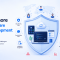 Featured image illustrating offshore software development risks. A secure software development workspace is protected by a large shield while connected to a global development network, representing key outsourcing challenges such as data security, communication gaps, compliance, time zone differences, quality control, and project visibility. The design features a clean light blue enterprise technology theme with TFT US branding