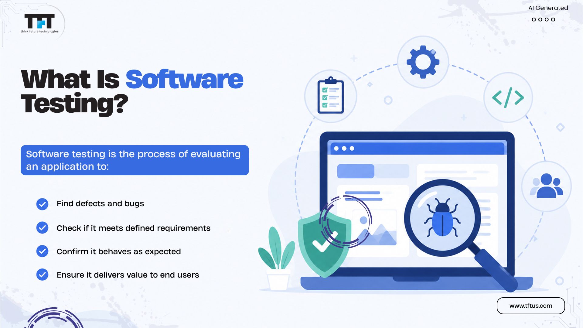 How Many Types of Testing in Software Testing? Complete List & Guide 2 Software testing explained as the process of finding bugs, checking requirements, confirming expected behavior, and delivering value to users