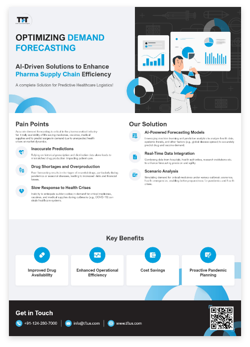 AI-powered pharmaceutical demand forecasting dashboard illustration